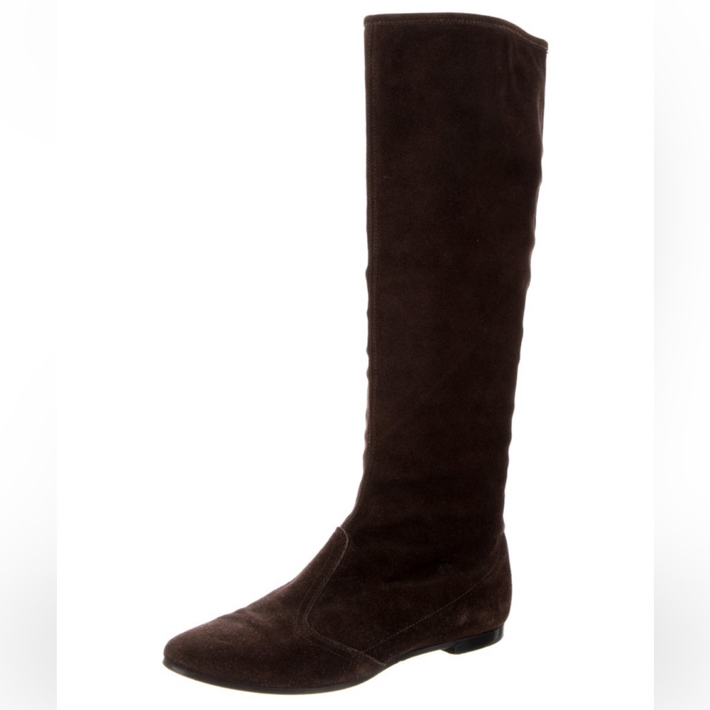 Sigerson Morrison Suede Knee-High Riding Boots